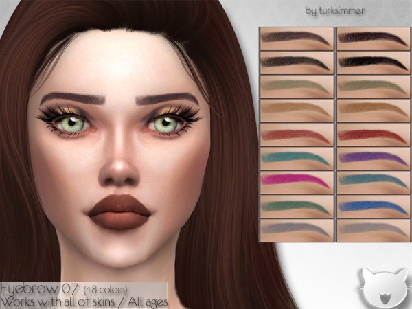  The Sims Resource: Eyebrow 07 by turksimmer