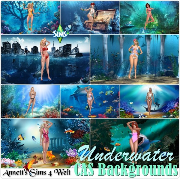  Annett`s Sims 4 Welt: CAS Backgrounds Underwater