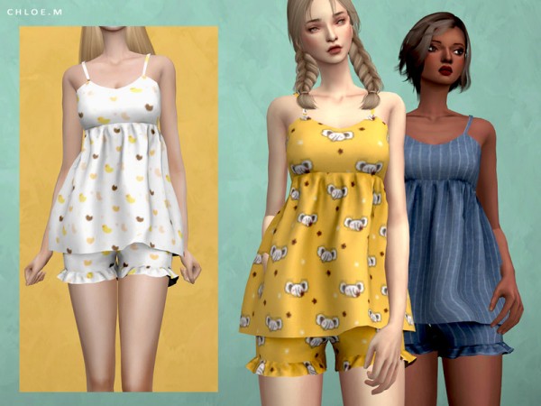  The Sims Resource: Cute Pajama 02 by ChloeMMM