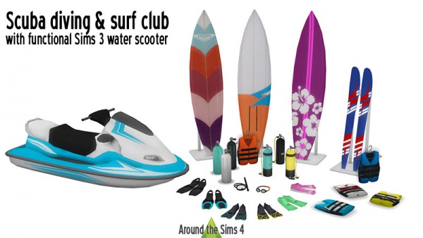 Around The Sims 4: Scuba diving and surf club