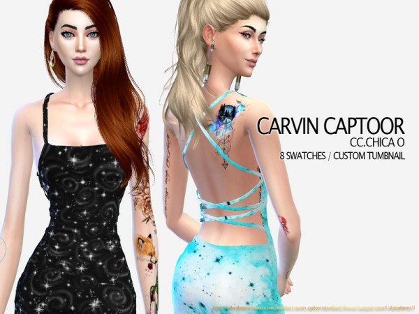  The Sims Resource: Chica O Dress by carvin captoor