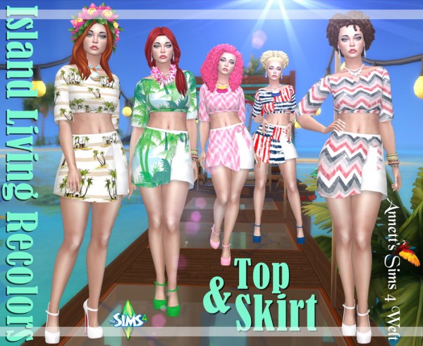  Annett`s Sims 4 Welt: Top and Skirt Recolors