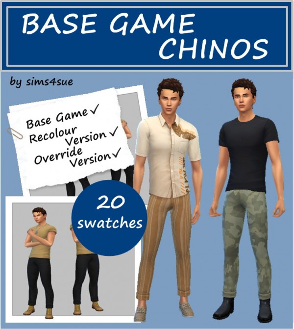  Sims 4 Sue: Chinos