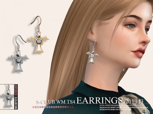  The Sims Resource: Earrings 201913 by S Club