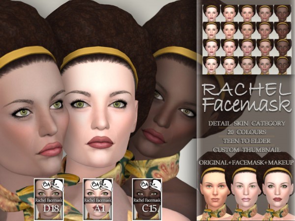  The Sims Resource: Rachel facemask by BAkalia