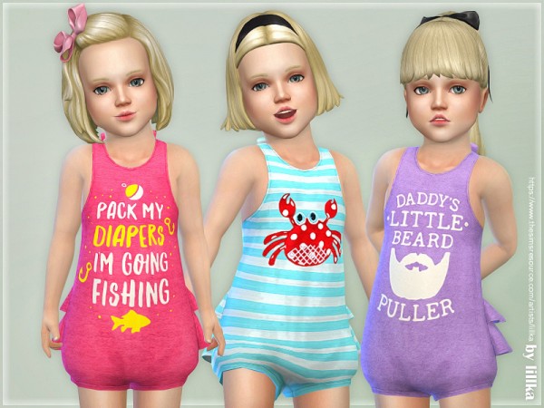  The Sims Resource: Toddler Summer Romper 04 by lillka