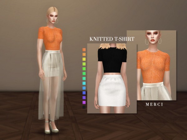  The Sims Resource: Knitted T Shirt by Merci