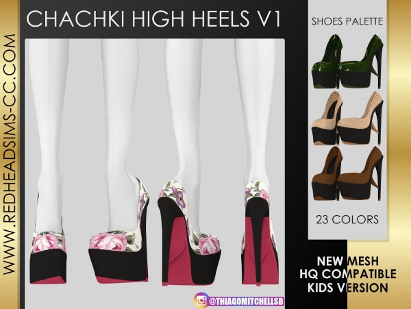 Red Head Sims: Chachki high heels • Sims 4 Downloads