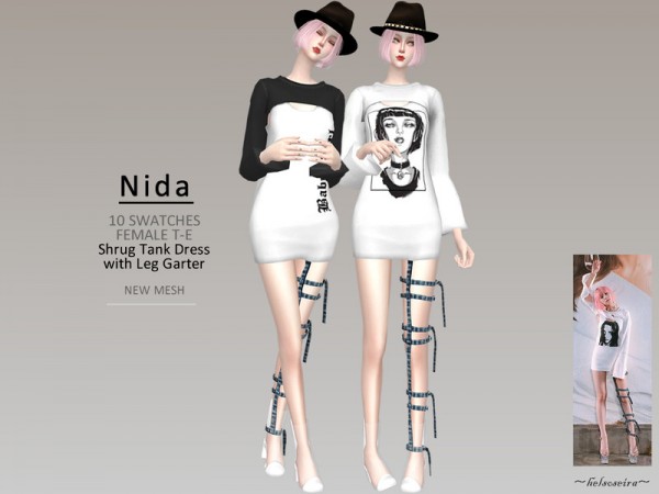  The Sims Resource: NIDA   Shrug Dress by Helsoseira