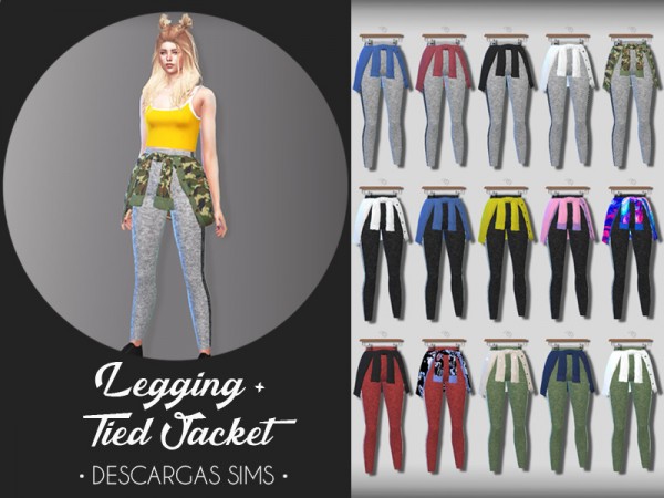  Descargas Sims: Leggings and Tied Jackets