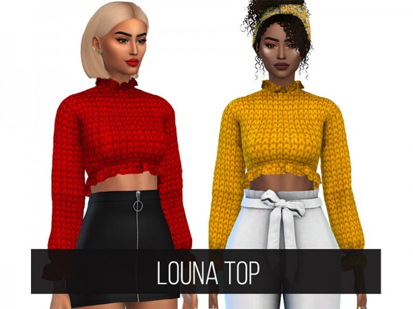  The Sims Resource: Louna Top by FifthsCreations