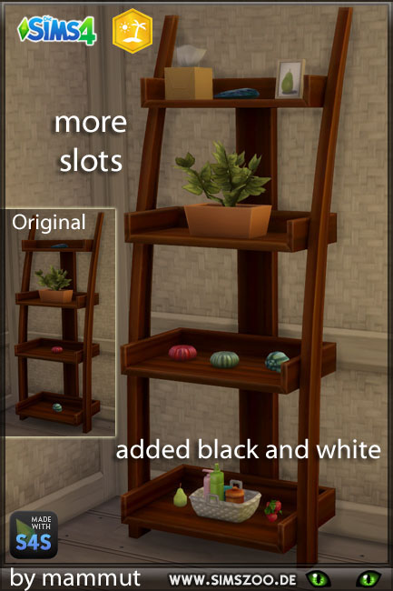  Blackys Sims 4 Zoo: Regal shelves by mammut