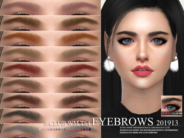  The Sims Resource: Eyebrows 201913 by S Club