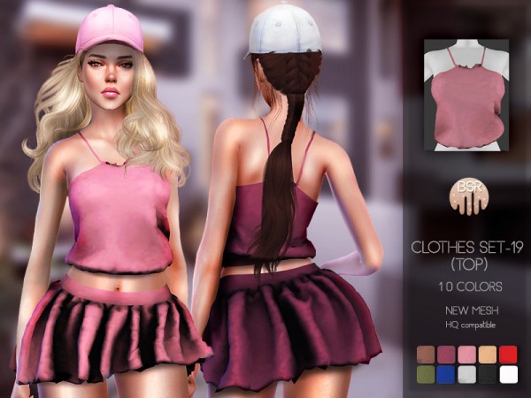 The Sims Resource Clothes Set 19 Top By Busra Tr • Sims 4 Downloads