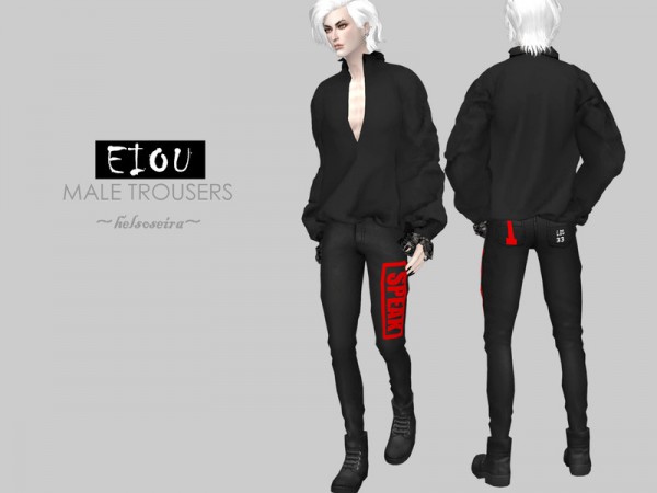  The Sims Resource: EIOU   Male Trousers by Helsoseira