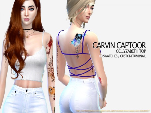  The Sims Resource: Lyzabeth Top by carvin captoor