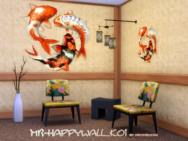  The Sims Resource: Happy Wall Koi by matomibotaki