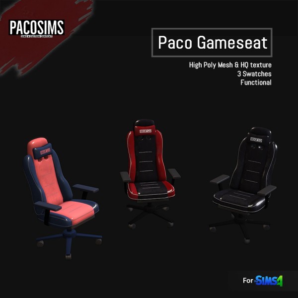  Paco Sims: Paco Gameseat