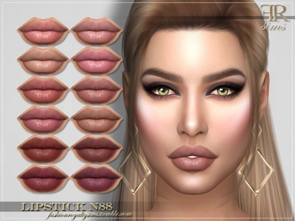  The Sims Resource: Lipstick N88 by FashionRoyaltySims
