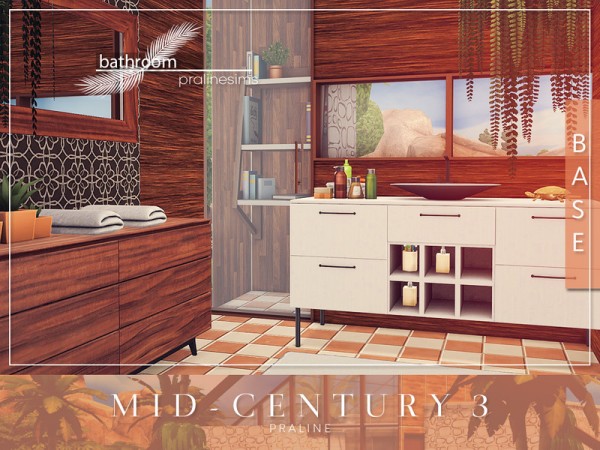  The Sims Resource: Mid Century house 3 by Pralinesims