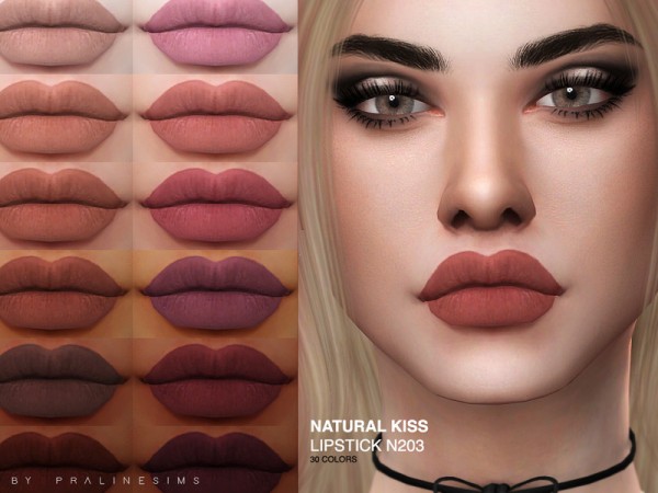  The Sims Resource: Natural Kiss Lipstick N203 by Pralinesims