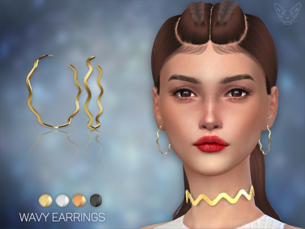  Giulietta Sims: Wavy Hoop Earrings