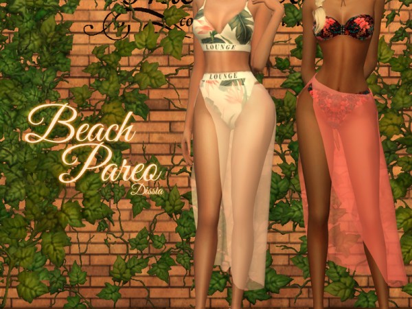  The Sims Resource: Beach Pareo (Accessory) by Dissia