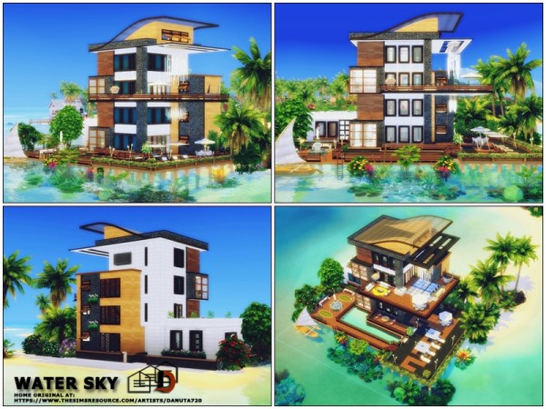  The Sims Resource: Water Sky House by Danuta720