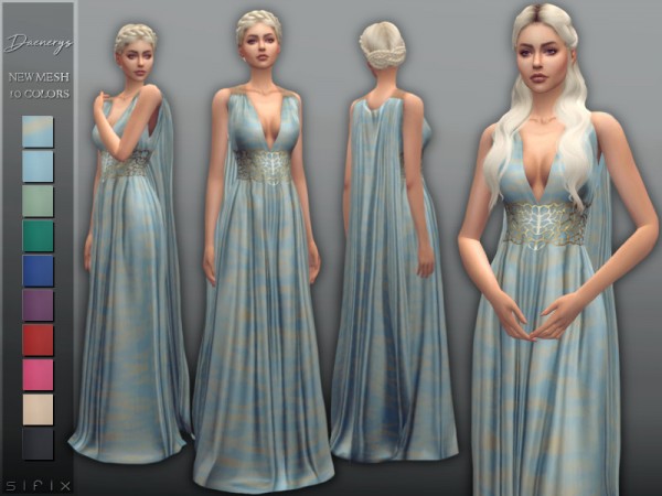  The Sims Resource: Daenerys Dress by Sifix