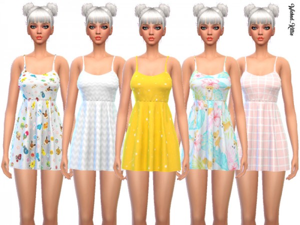  The Sims Resource: Cute Strap Mini Dress by Wicked Kittie