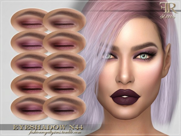  The Sims Resource: Eyeshadow N44 by FashionRoyaltySims