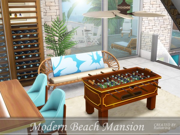  The Sims Resource: Modern Beach Mansion   No cc by Runaring