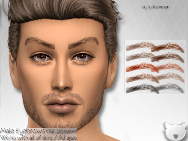  The Sims Resource: Male Eyebrows 02 by turksimmer