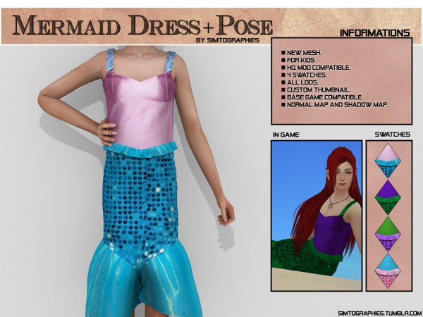 Simtographies: Mermaid Dress and Poses