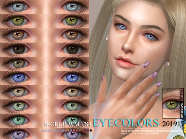  The Sims Resource: Eyecolors 201917 by S Club