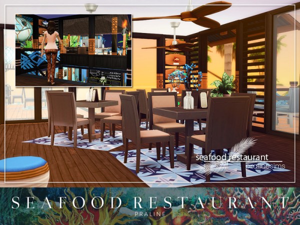  The Sims Resource: Seafood Restaurant by Pralinesims