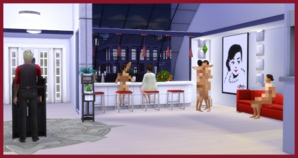 Blackys Sims 4 Zoo: FKK Restaurant by Kosmopolit