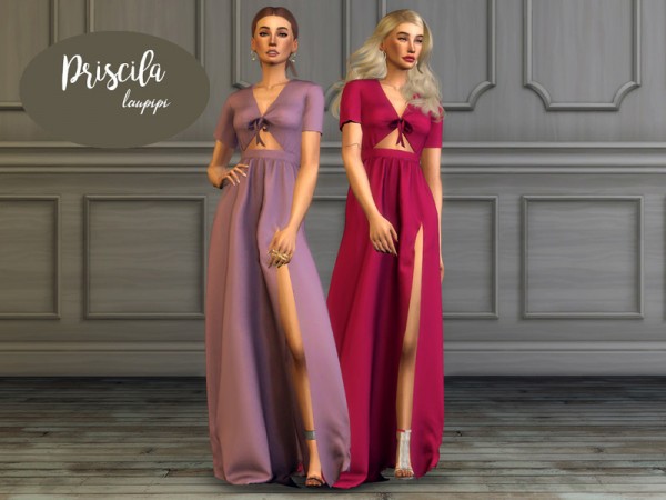  The Sims Resource: Priscila dress by laupipi