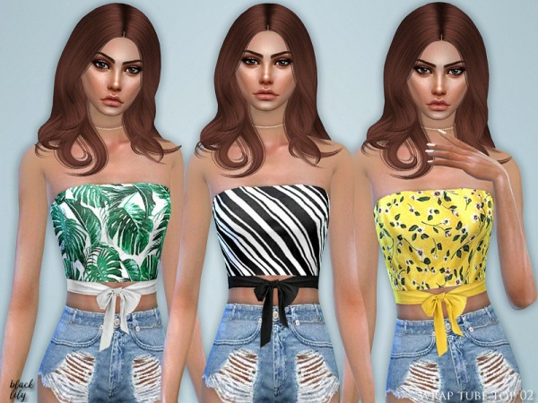  The Sims Resource: Wrap Tube Top 02 by Black Lily