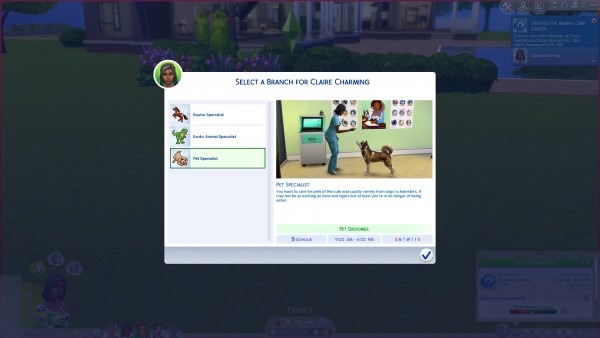  Mod The Sims: Animal Care Career by Simirii
