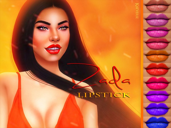  The Sims Resource: Zada Lipstick by KatVerseCC