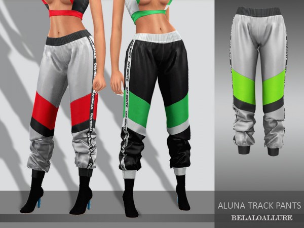  The Sims Resource: Aluna track pants by belal1997