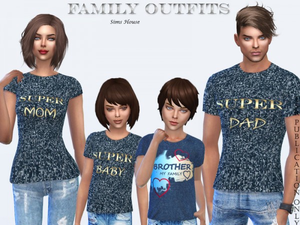  The Sims Resource: T shirt family for her by Sims House