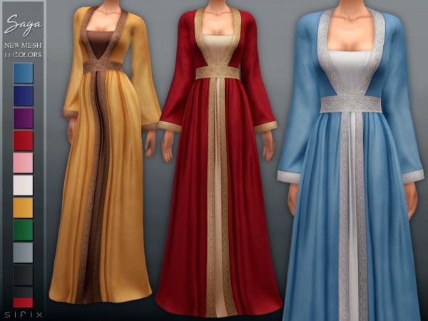  The Sims Resource: Saga Dress by Sifix