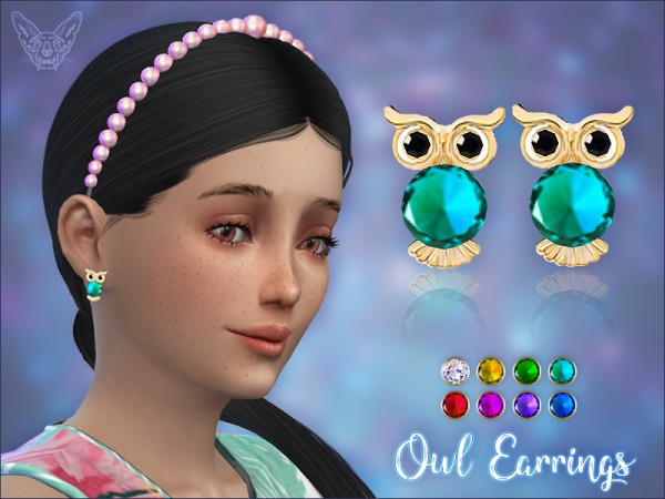  Giulietta Sims: Owl Stud Earrings For Kids