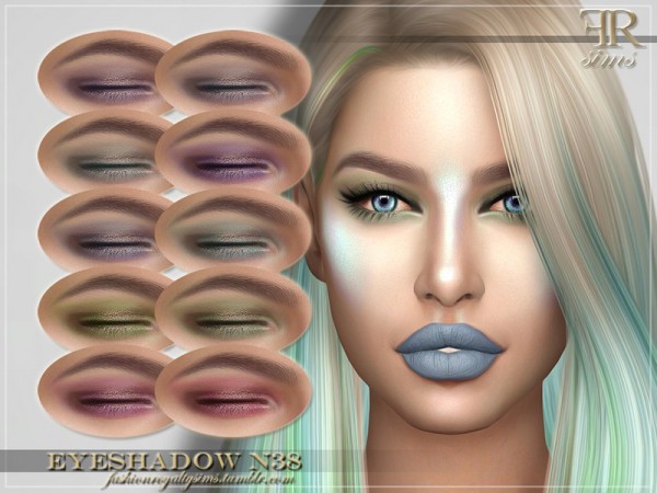  The Sims Resource: Eyeshadow N38 by FashionRoyaltySims