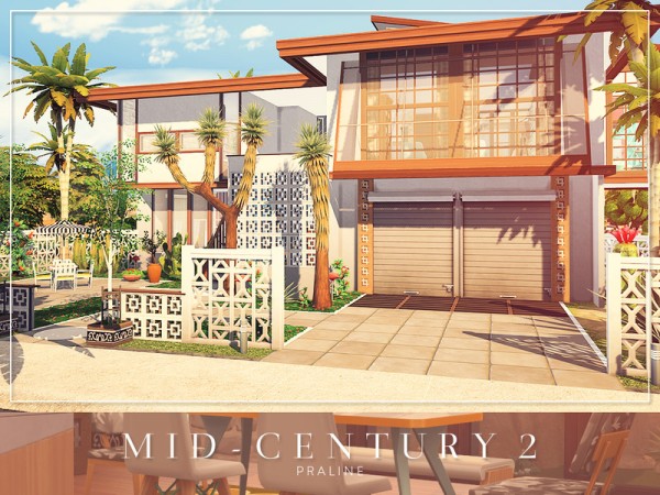  The Sims Resource: Mid Century house 2 by Pralinesims