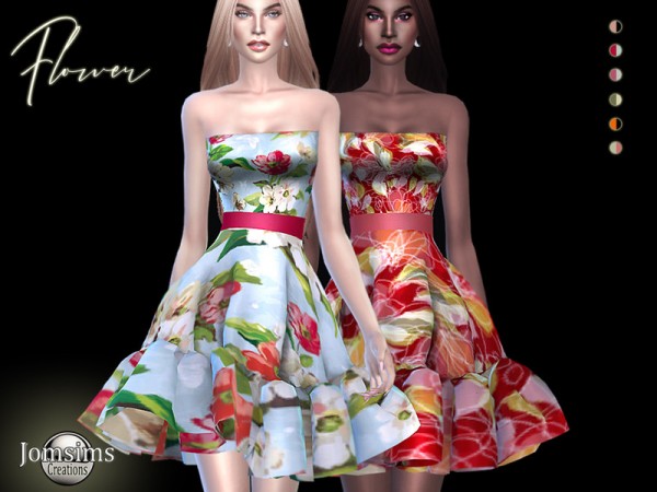  The Sims Resource: Flower dress by jomsims