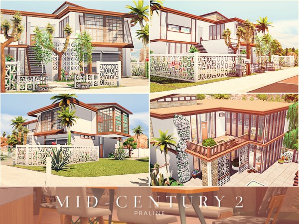  The Sims Resource: Mid Century house 2 by Pralinesims