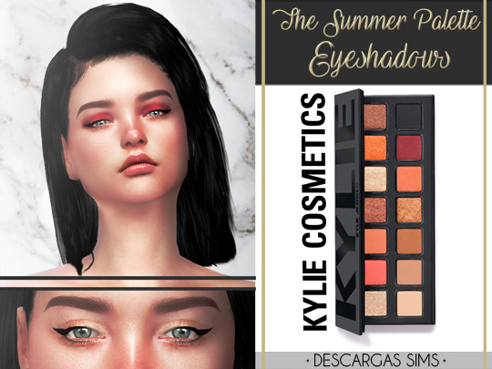  Descargas Sims: The Summer Palette   Kylie Eyeshadows